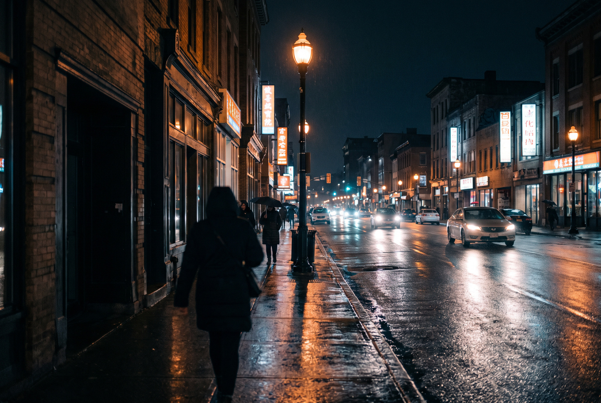 Wet night street, ordinary JPEG without a gain map