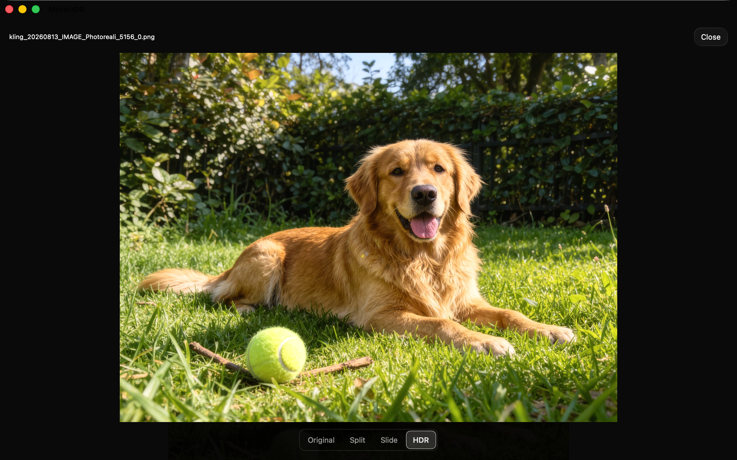 MakeHDR on Mac — HDR view